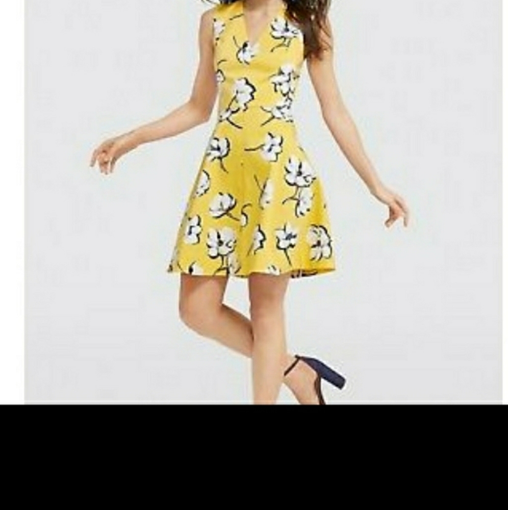 Yellow dress with flowers Draper James